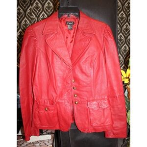 Cami Red Leather Jacket